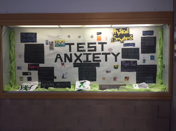 RHSS_MHAC's tweet photo. Exams are upon us, take a look at our Test Anxiety display board to learn how you can cope with test anxiety! https://t.co/Ix0oy9kapz
