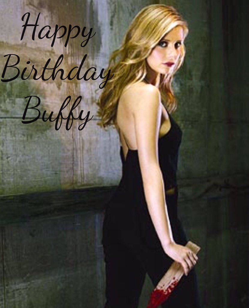 SarahMGellar's tweet photo. #happybirthdaybuffy 🎂🎂🎂 https://t.co/2DWmUJBGPv