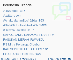 Trend Alert: #BillyOnLawakKlubT7. More trends at trendinalia.com/twitter-trendi… #trndnl