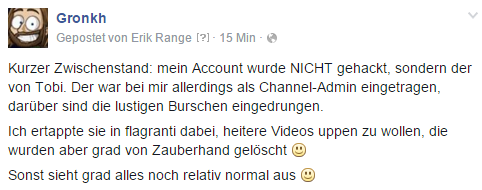 Kurze Info: war NICHT mein Acc, der gehackt wurde, sondern der vom Tobi, der Admin bei mir ist. Alles gut :)