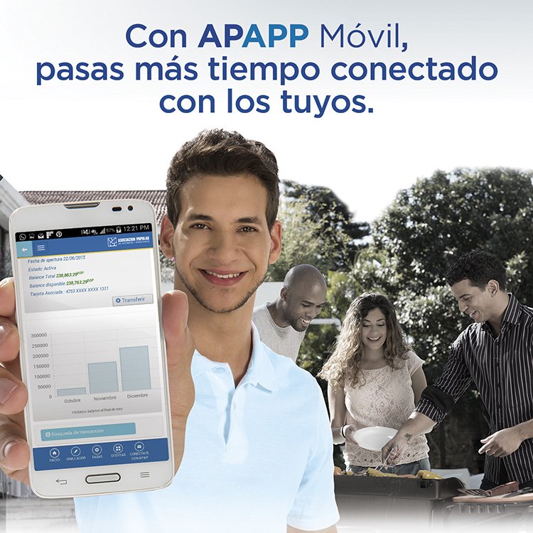 AsocPopular's tweet photo. ¡Con tu nueva aplicación #APAPPMóvil administras tus finanzas y planes, mientras compartes más con los tuyos! https://t.co/AxD6B44ADH