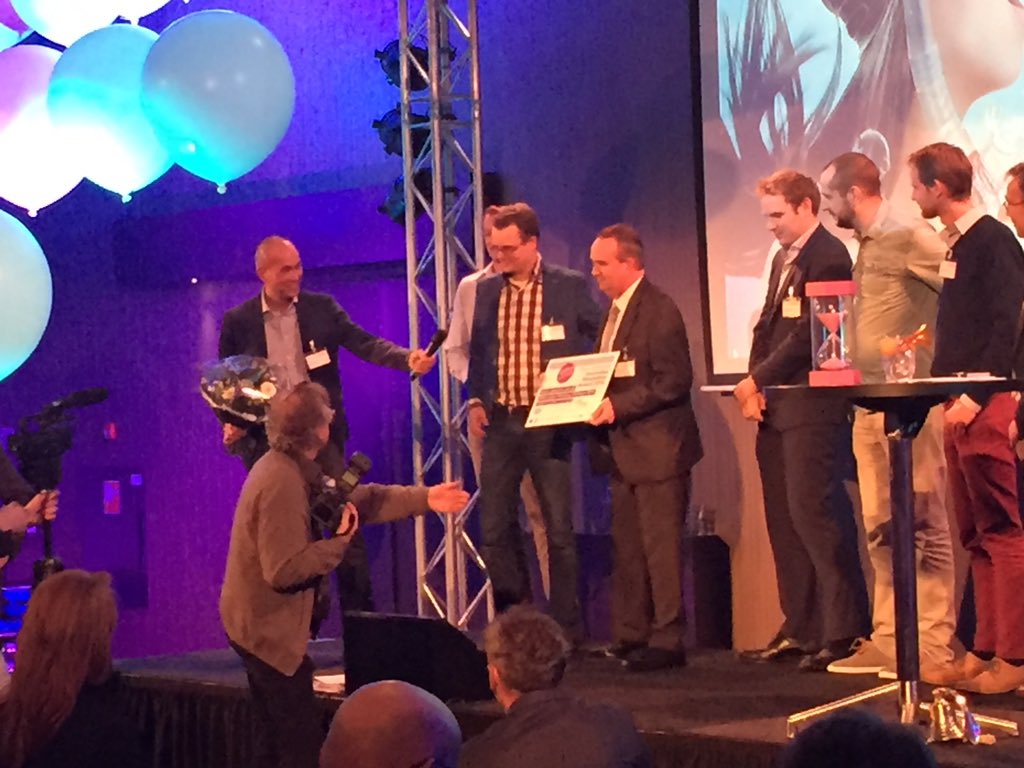 WaterAllianceNL's tweet photo. De runner -up prijs voor de WIS-Award 2016 gaat naar #Upfallshower https://t.co/BTuO2PUs0A