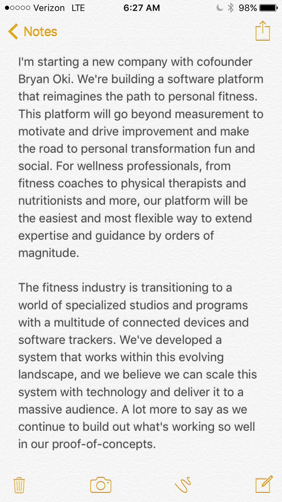 Ex-CEO do Twitter anuncia o lançamento de sua nova startup de software fitness Ex-CEO do Twitter anuncia o lançamento de sua nova startup de software fitness