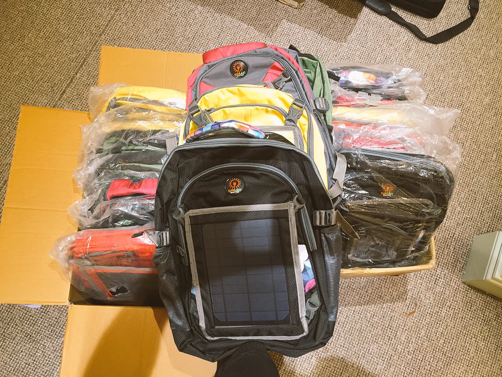 GreenioLtd's tweet photo. Look what's just arrived in the #greeniooffice today!!! Our Sunlast #solarbags #solarbackpack #chargeonthemove https://t.co/FFkGzi5E9b