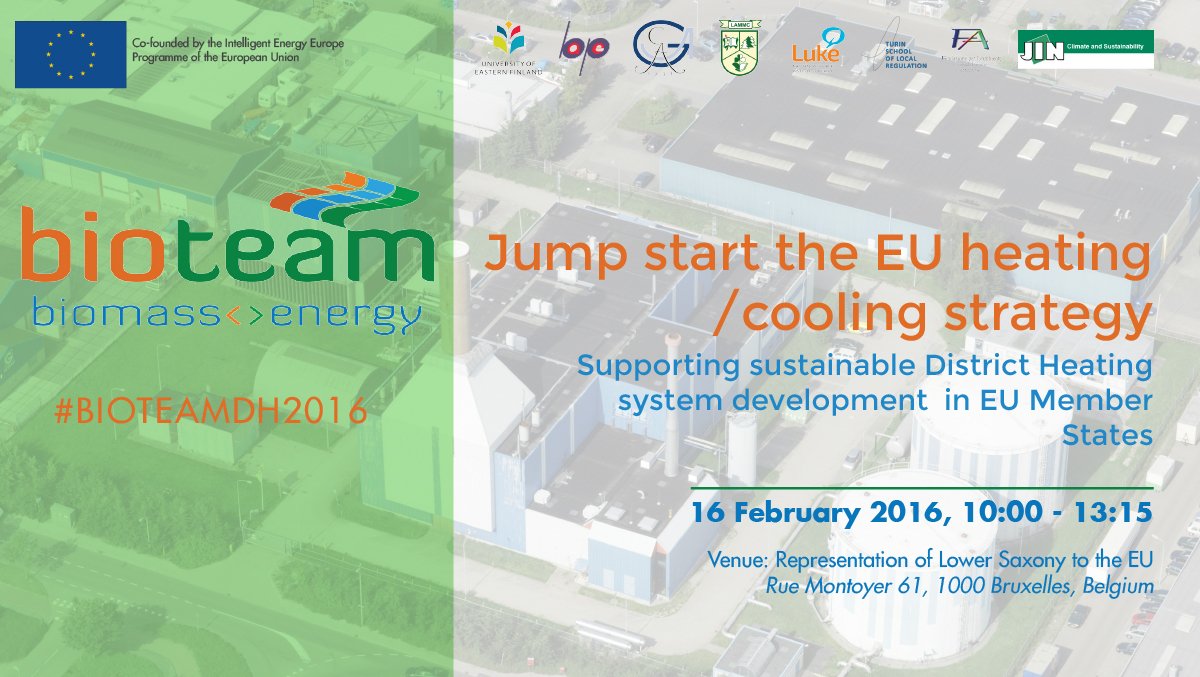 bioteamproject's tweet photo. Final event #districtheating:Jump start the #EU Heating/Cooling strategy Check the programme https://t.co/MYkbcqRdqU https://t.co/XYkYe4MVyv