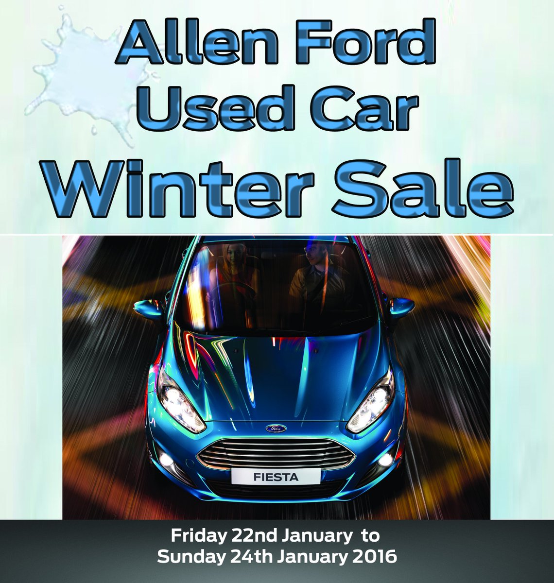 Allenfordwest's tweet photo. Allen Ford used Car Winter Sale, this coming weekend #allenfordswindon #usedcars #Ford 
#wintersale https://t.co/RlgbHoGbKd