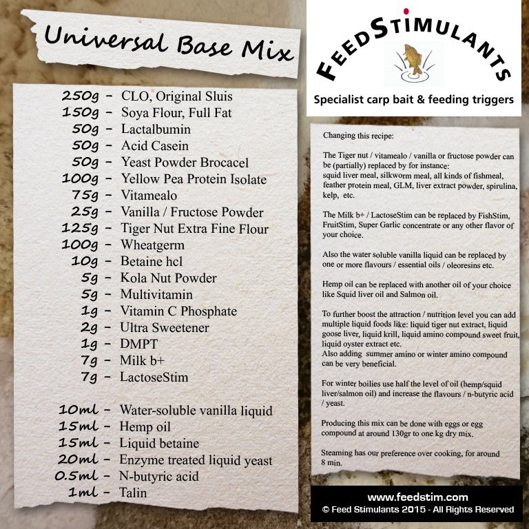 FeedStimulants on Twitter: "Here is #basemix #recipe we put together to help get with #boilies https://t.co/7YgVGayvsf" / Twitter