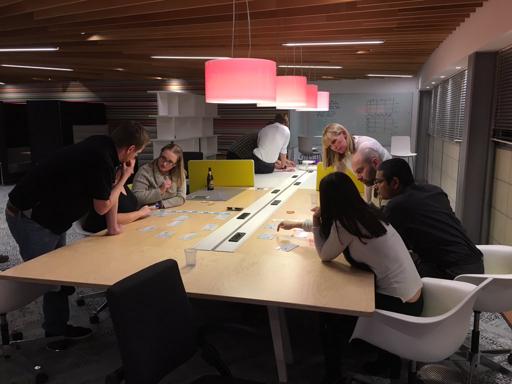 AgileKent's tweet photo. Prioritisation simulation at January meet-up @HolidayExtras https://t.co/CuG1A3YOaO