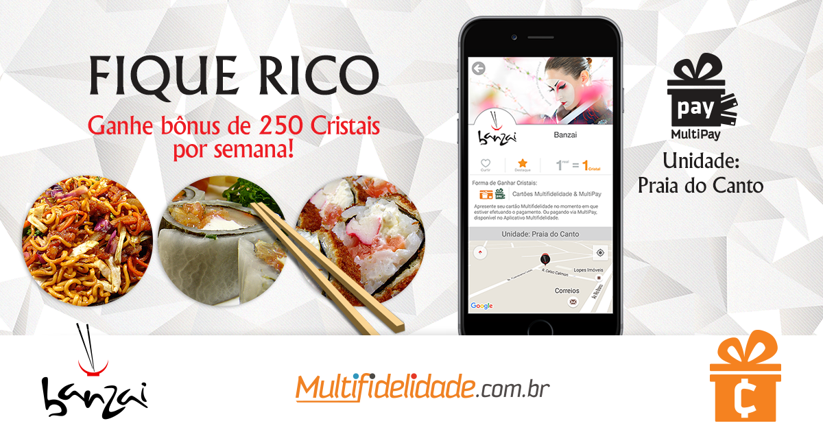 premiosparavoce's tweet photo. Fique Rico da Semana: @sushibanzai - Unidade da Praia do Canto. Ganhe Bônus 250 Cristais. https://t.co/8VqTZw9trW https://t.co/3KJus0JV5K