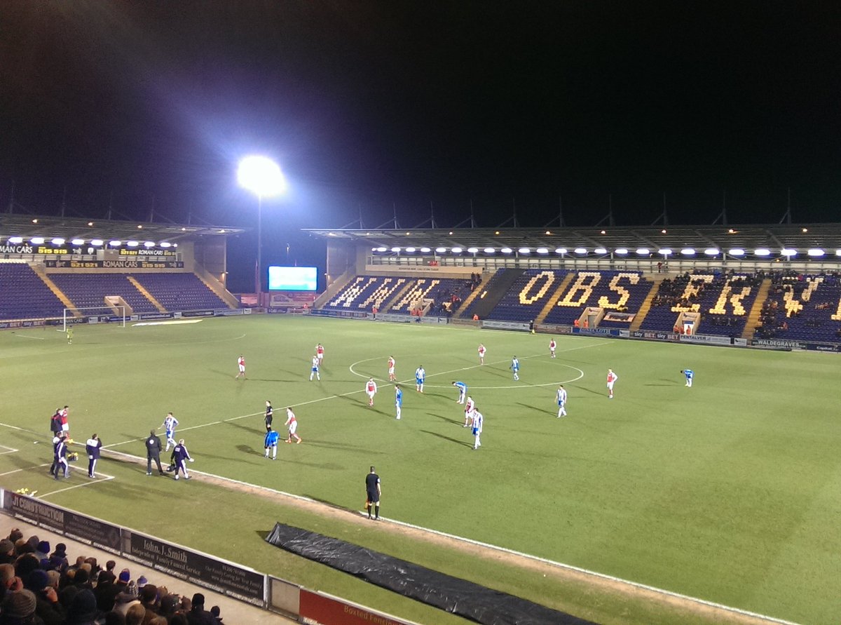ColUsual's tweet photo. Currently just 27 away fans at #ColU vs Fleetwood. Fair play to the #CodArmy following https://t.co/jW6pnlCJ5F