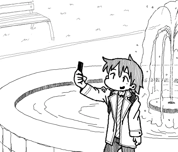 drawrで公園に来ました自撮りを描いた https://t.co/qjeEHzyJx8 