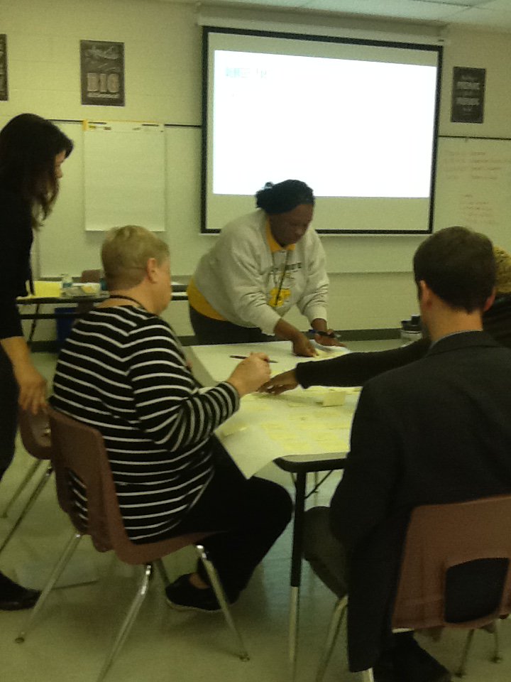 JenJonesPBC's tweet photo. Instructional Rounds at Golden Grove.  All Ts participating in Elmore's Rounds process. #PBCLiteracy #bravelearning https://t.co/CxfrVh39Xh