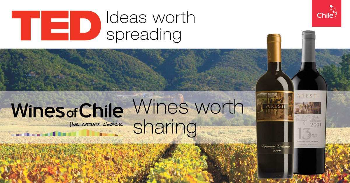 We're excited to announce that <a href="/ArestiChileWine/">Aresti Chile Wine</a> will be at <a href="/TEDTalks/">TED Talks</a> 2016! #ThinkTEDDrinkChile #WinesWorthSharing