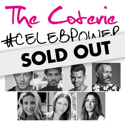 NEWSFLASH: Next Monday's #TheCoterie #CelebPower has officially SOLD OUT! 🙌