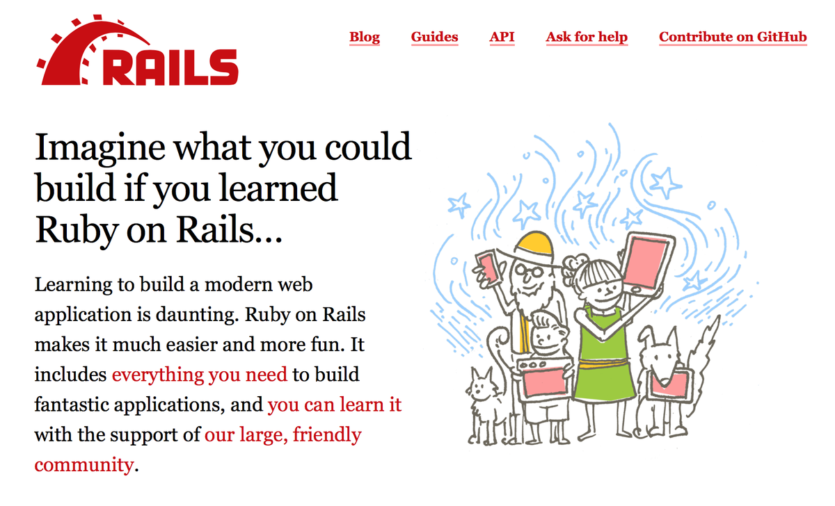 dhh's tweet image. After ten years, Ruby on Rails finally has a fresh new identity: rubyonrails.org