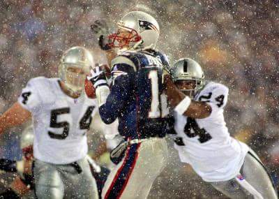 SpookyRaider's tweet photo. Never forget the worst crime perpetrated ever in sports; the Tuck Rule.  1/19/2002.
It was a fumble. https://t.co/FhCbuw0QAD