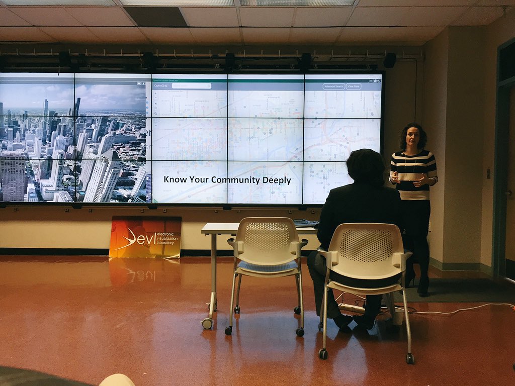 Quant16X's tweet image. @CityofChicago CIO Brenna Berman announcing the launch of #OpenGrid - enabling Chicagoans to &quot;know their community&quot;