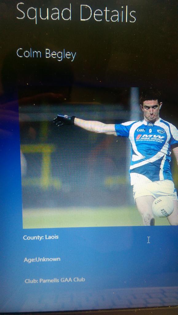 The DCU GAA app features player bios. Scholars maintain some information has been lost over the years. 👴 <a href="/Begz_17/">Colm Begley</a>