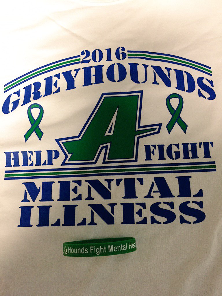 AssumptionMHKY's tweet photo. Starting tomorrow in Charlie's, Hounds will be selling mental illness awareness T shirts and wristbands. Get yours! https://t.co/K0Ny1JP2zl