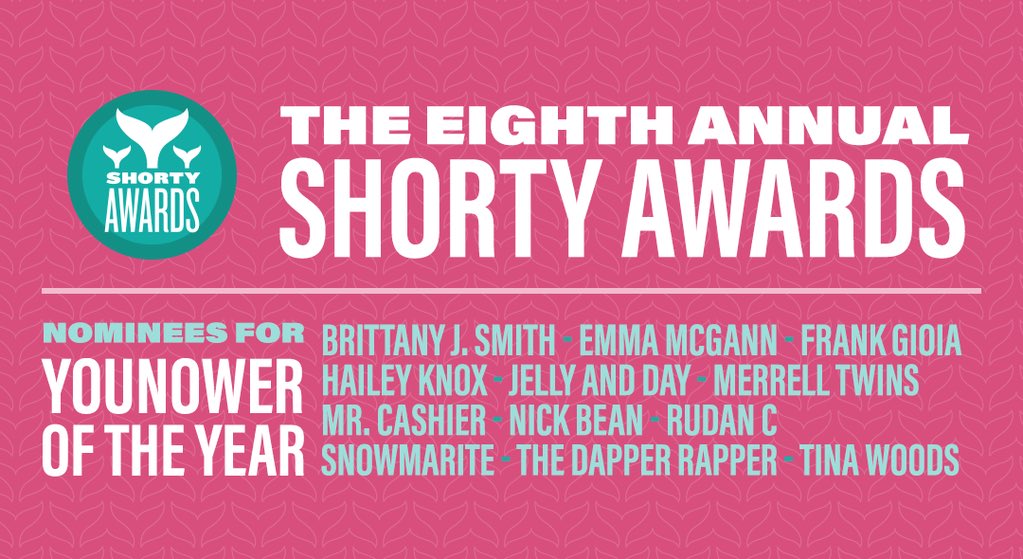 So thankful to be nominated for the <a href="/shortyawards/">Shorty Awards</a> for <a href="/YouNow/">YouNow</a> -er of the year! 🙀 Vote here: shortyw.in/younower