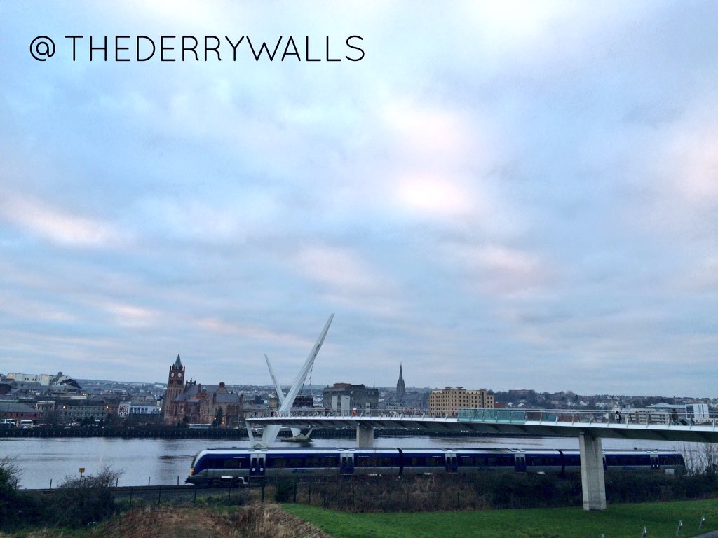 The 16.13 to Coleraine viewed from the Ebrington Star Fort #trains #heritage #fortifications #meteorology