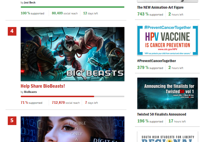 Titan_EpicDuel's tweet image. Holy Moly!  Thank you all soooo much, #BioBeasts is FEATURED on ThunderClap front page!!!  thunderclap.it
