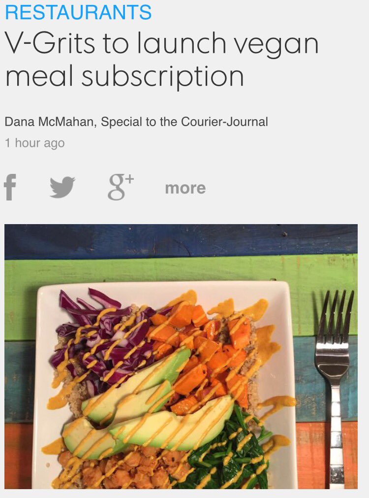 vgrits502's tweet photo. Thanks @courierjournal!! "V-Grits to Launch #Vegan Meal Subscription" https://t.co/kC0Om10Wo2 https://t.co/bHckOWyJSg