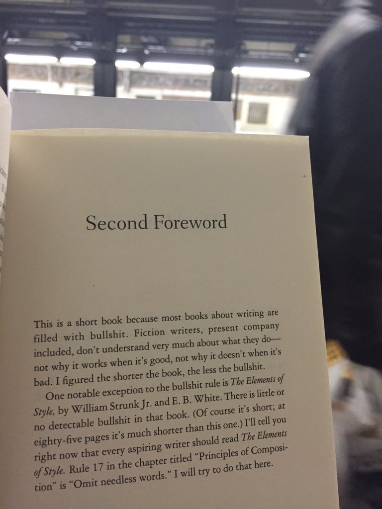 VictoriaMonsul's tweet photo. Current read #stevenking On Writing and Elements of style by W. Strunk and E.B. White must reads for all #writers https://t.co/wXLfJ9f5zh