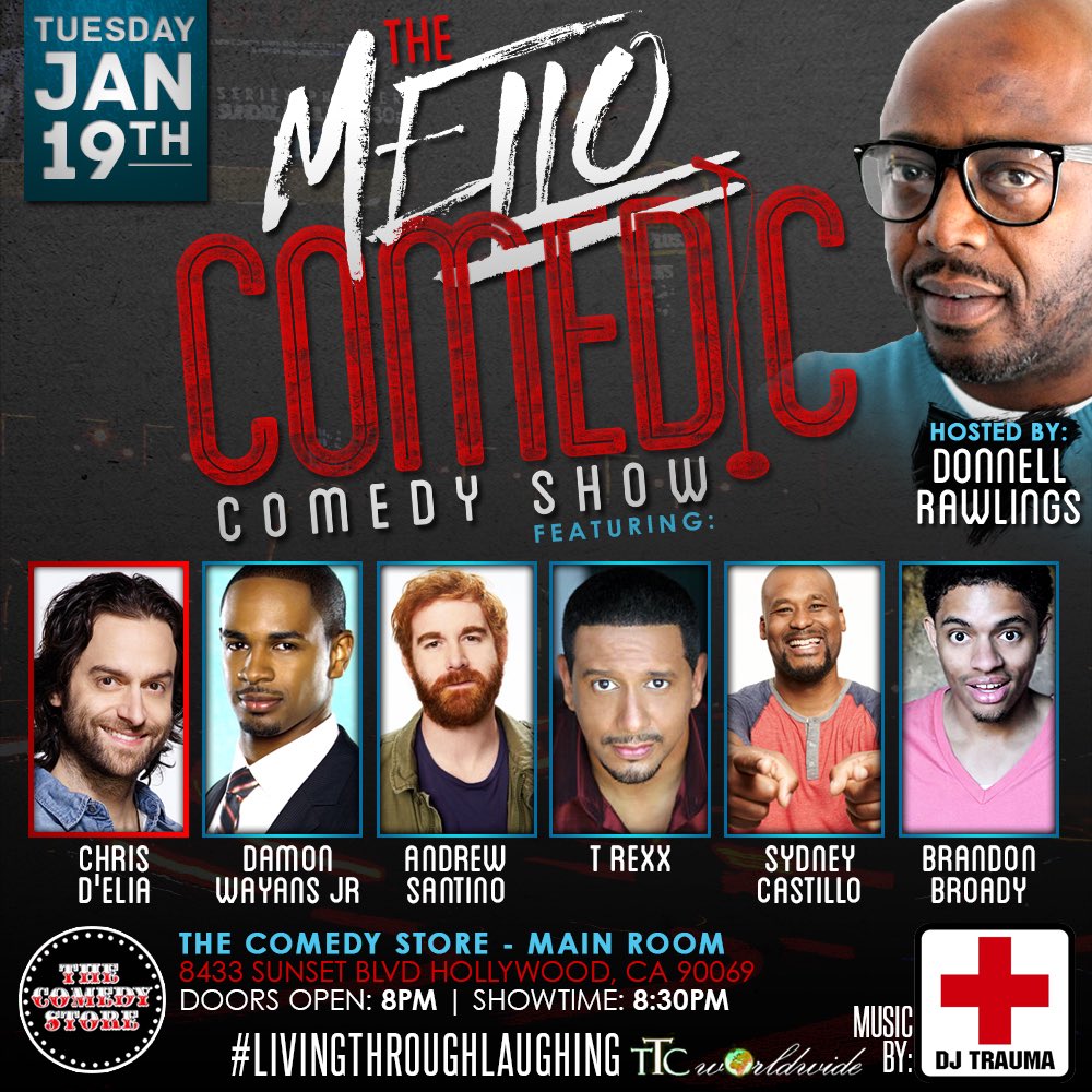 TheBTLA's tweet photo. 8pm TONIGHT @TheComedyStore @chrisdelia @wayansjr @CheetoSantino @donnellrawlings &amp; more! https://t.co/jJpc0BXNah https://t.co/yyzX5pQo0I
