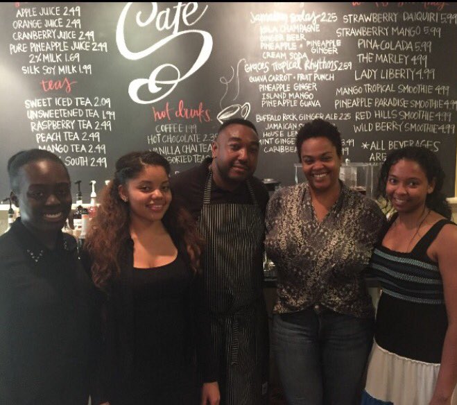 thecafedbyd's tweet photo. Look who popped into The Café DbyD for a bite to eat! Jill Scott! 
#PicOfTheWeek #picoftheday #thecafedbyd https://t.co/hVitkVETSg