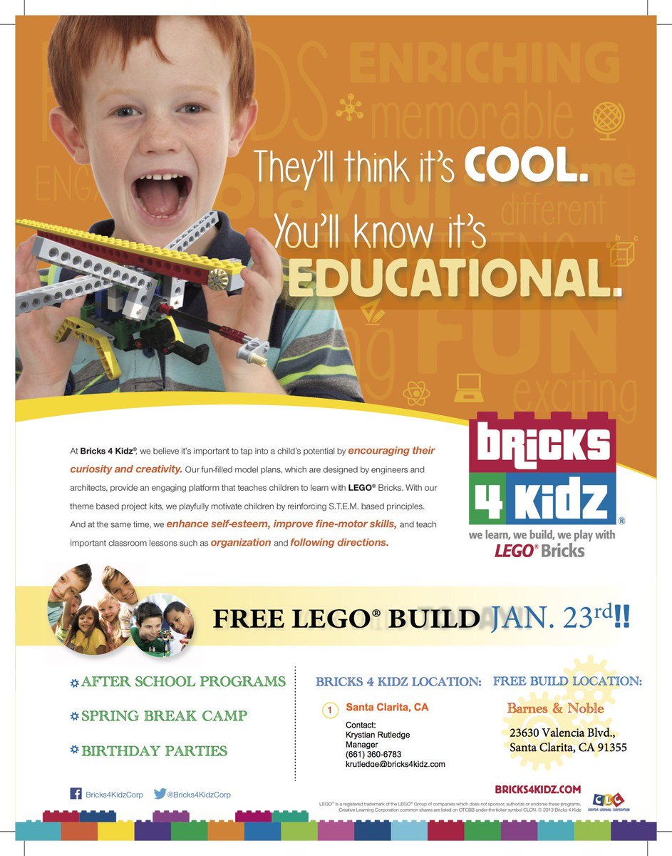 Bricks4kidz Scv On Twitter Free Lego Build Sat Jan 23rd From