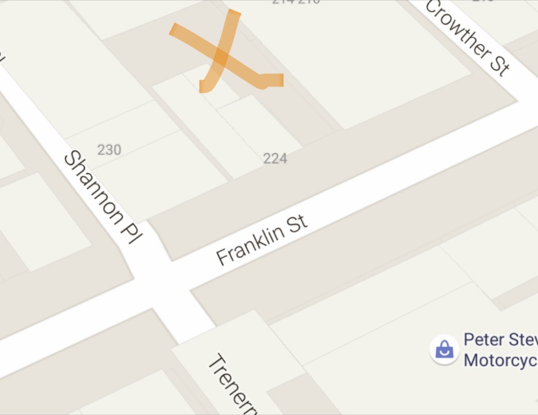 Cant find us at 222 #Franklin street #Adelaide right across the road from peter stevens. X marks the spot.