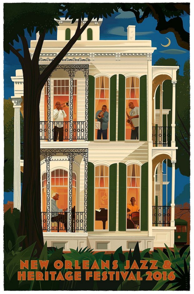 NOLAnews's tweet photo. #JazzFest2016 poster features Marsalis family https://t.co/Ppnvc9km0P https://t.co/0Qwfan6nOD