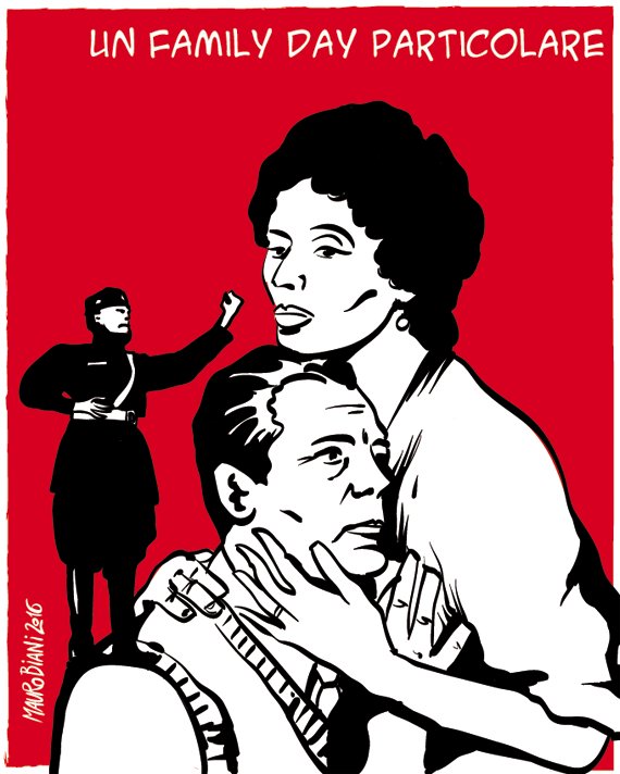 maurobiani's tweet photo. A #EttoreScola vignetta per @ilmanifesto https://t.co/XNNlGYey6d