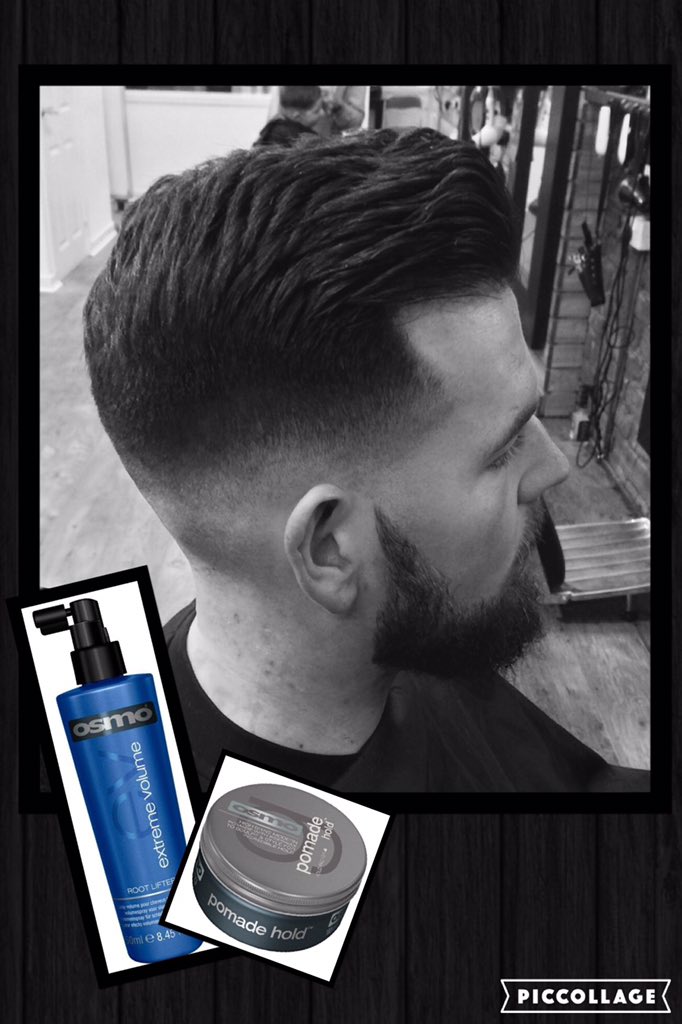 OsmoUK's tweet image. OSMO Extreme Root Lifter Blowdry &amp;amp; Pomade Hold Finish! 👊🏼
Cut &amp;amp; Style by @daviethebarber1 #TeamDTB #brandambassador