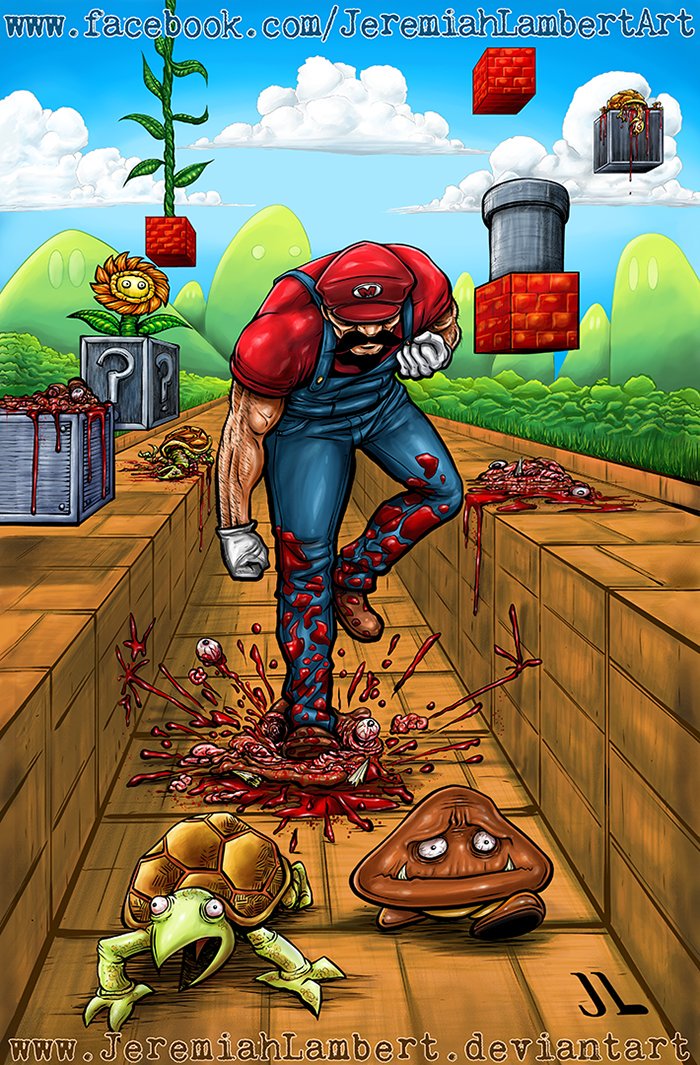 JLambertArt's tweet photo. Once upon a time i made this and it went viral. Fist time posting to twitter #mario #Videogames #killermario https://t.co/vcFae8FIhx