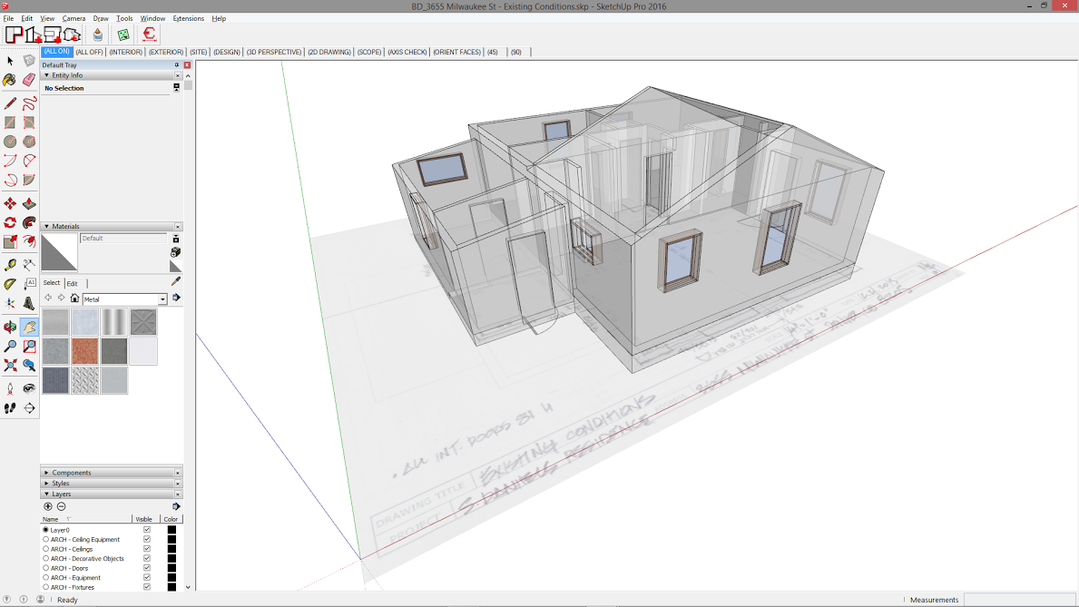 BrightmanDesign's tweet photo. Using "SketchUp WorkFlow for Architecture" with the #ConDocTools extension for SketchUp: https://t.co/EGymun5UW7 https://t.co/I4xA5DPulK