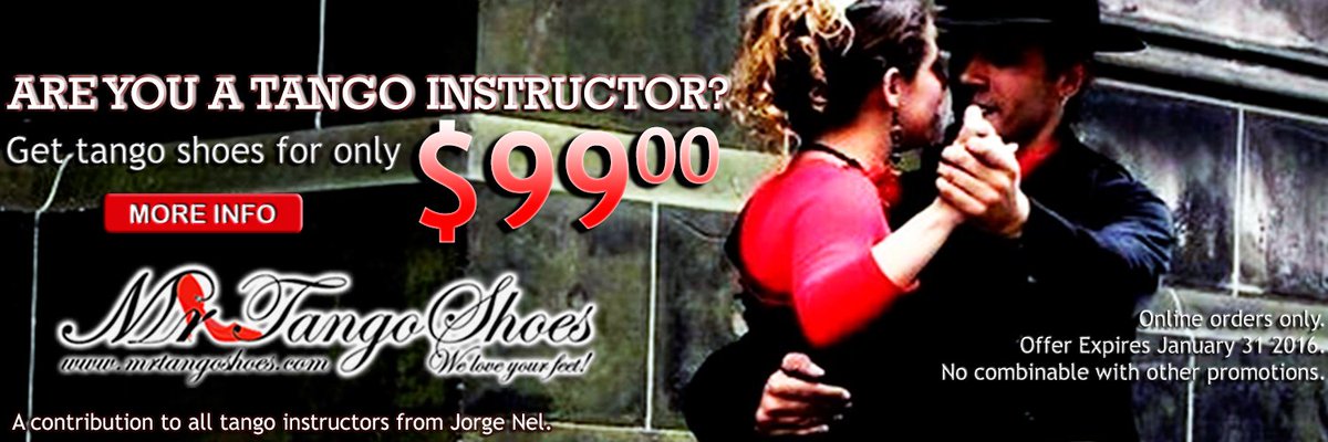 mrtangoshoes's tweet image. @MVT_FESTIVAL
ARE YOU A TANGO INSTRUCTOR?
Get Tango Shoes for only $99
mrtangoshoes.com
#tangoshoes #tango