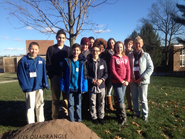 HabersangAMSB's tweet photo. Future Leaders from Amity Middle School-Bethany at 2016 CAS Conference, Trinity College.@AmityMSBethany https://t.co/Vq4FZpgQDy