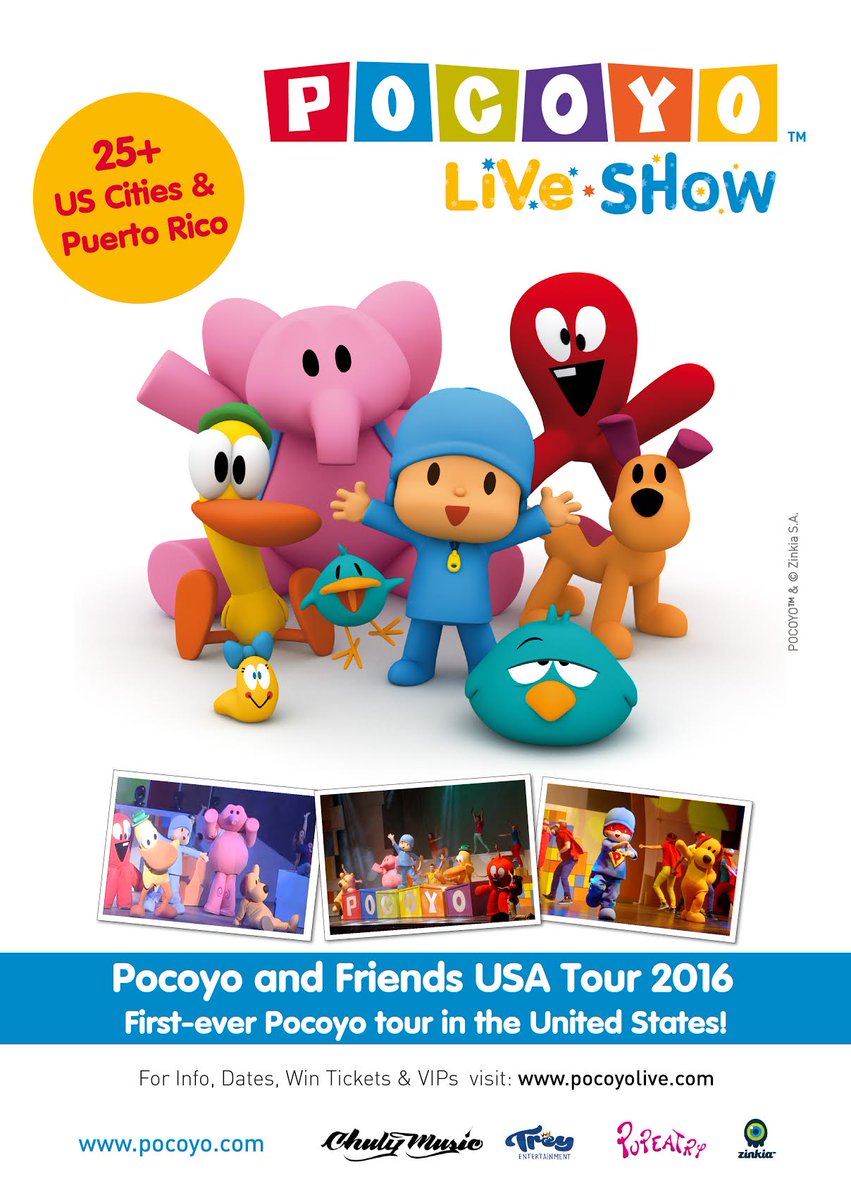 pocoyo's tweet photo. You can't lose this one kind oportunity!

Pocoyo and Friends USA Tour 2016 https://t.co/J9qFNT8eSd