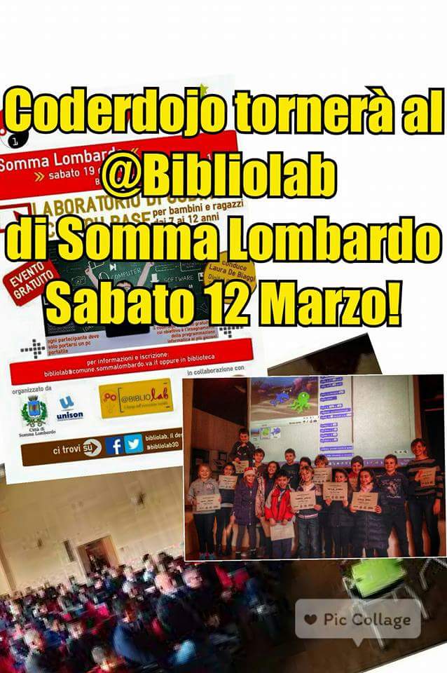 DeBiLau's tweet image. 12 Marzo @VAcoderdojo torneremo al @bibliolab3D di Somma Lonbardo #coding @DigitalChampITA @CodeWeekEU @CoderDojo