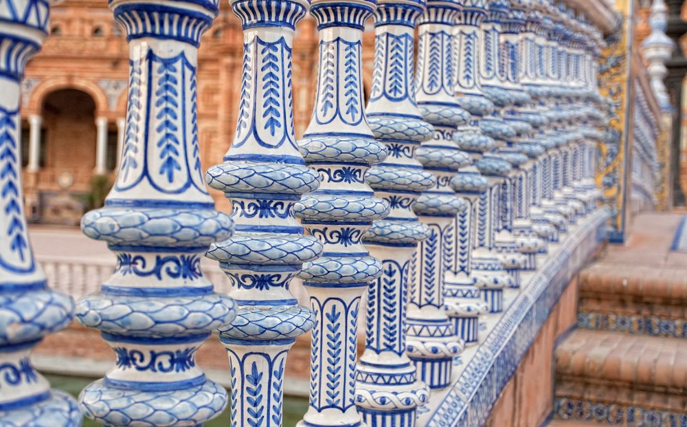 EspanaEnLatam's tweet photo. If you visit the Plaza de España in #Seville, take some time contempleting its ceramic. So impressive! #visitspain https://t.co/pddis0QUQL