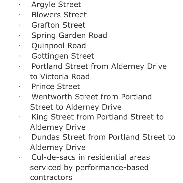 Q104Halifax's tweet photo. No Overnight Parking Ban...but there will still be snow removal on the following streets between 8pm and 8am. https://t.co/ZWsCuo8uPQ