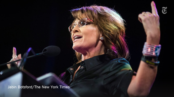 nytimes's tweet photo. Palin's endorsement of Trump is the highest-profile backing for a GOP contender so far https://t.co/xmaxjiXUjA https://t.co/bWgfsxxnT4