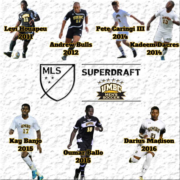 UMBCAthletics's tweet photo. .@UMBCMensSoccer has now had seven players drafted in the last six MLS Drafts, including three consecutive years https://t.co/jxvn54R60d
