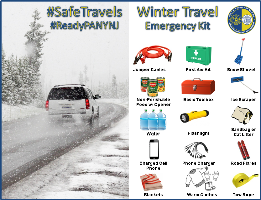 PortAuthOEM's tweet image. Are you prepared for a potential #Winterstorm this weekend? #ReadyPANYNJ #Winterprep #Safetravels
