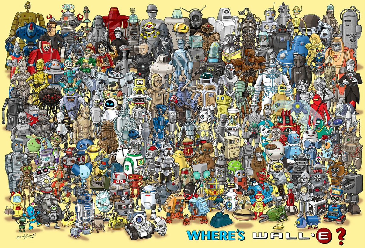 Twitter 上的 情景師アラーキー ウォーリーを探せ アニメや映画に登場した様々なロボットが描かれたイラストが素敵 180体全てが解る強者がいるか それぞれのロボットを解説しているサイトはこちら T Co Uyxoyosvhd T Co Ari9ohkyd8 Twitter