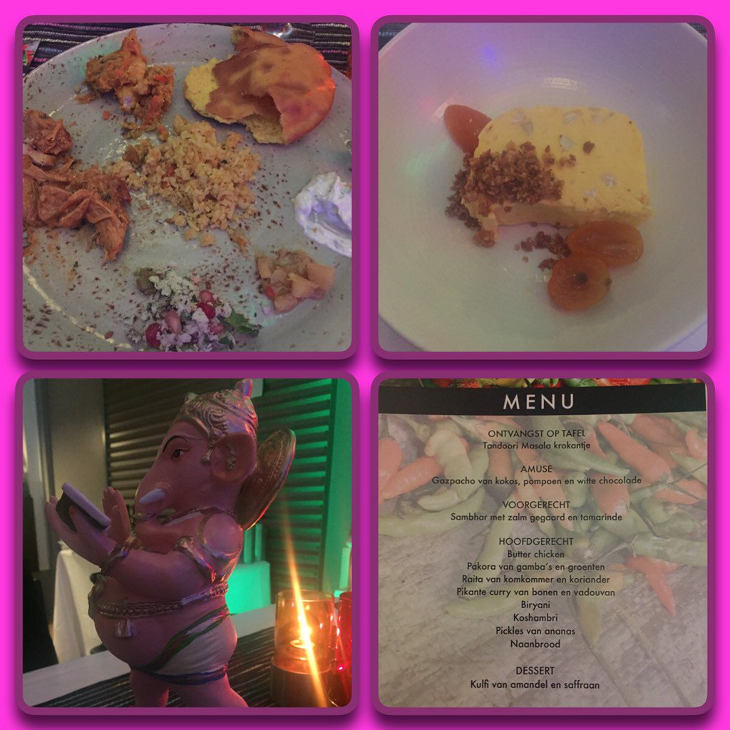 Vanavond bijzondere avond gehad met fantastisch eten. Bedankt <a href="/bonheurgroep/">Bonheur Horeca Groep</a> voor de uitnodiging #nightinIndia