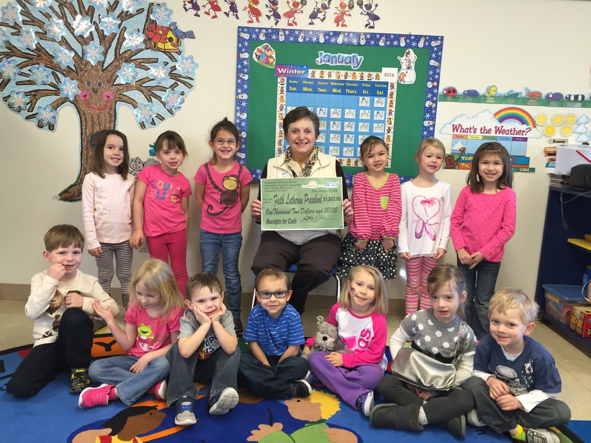 SusanWiedeman1's tweet photo. Today Susan Wiedeman presented a #Receiptsforcash Check to #FaithLutheranPreschool. https://t.co/6n6JEcCA30
