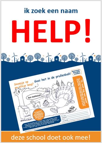 De poster bij de voordeuren van deelnemende scholen aan operatie #kanmakkeluk is klaar om geprint te worden: